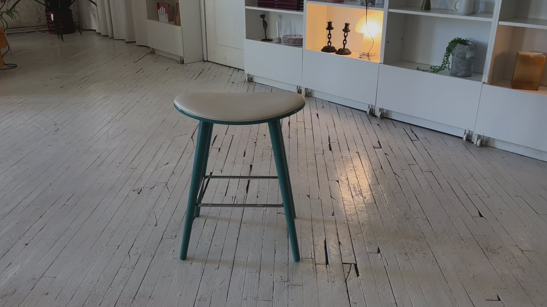 Pair of Teal Counter Stools