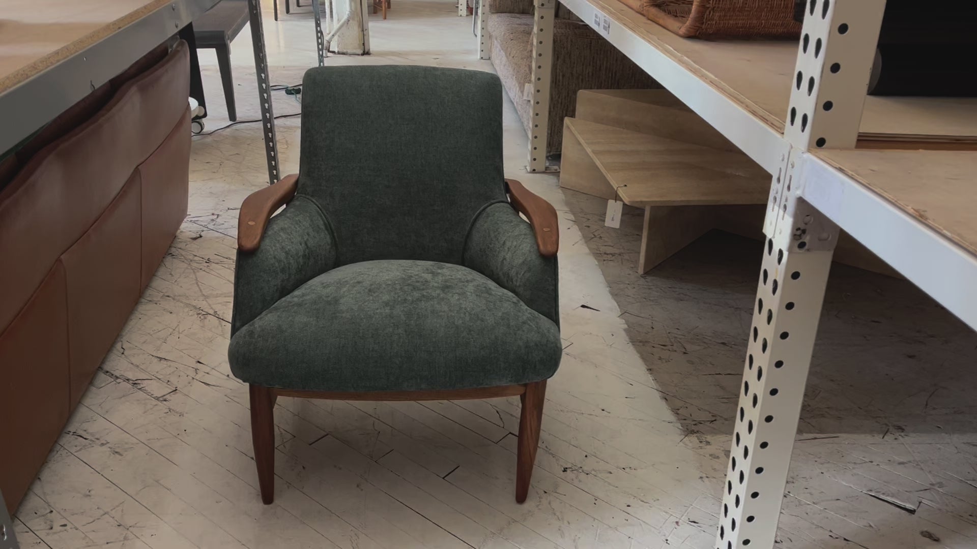 Pair of Danish Walnut Lounge Chairs