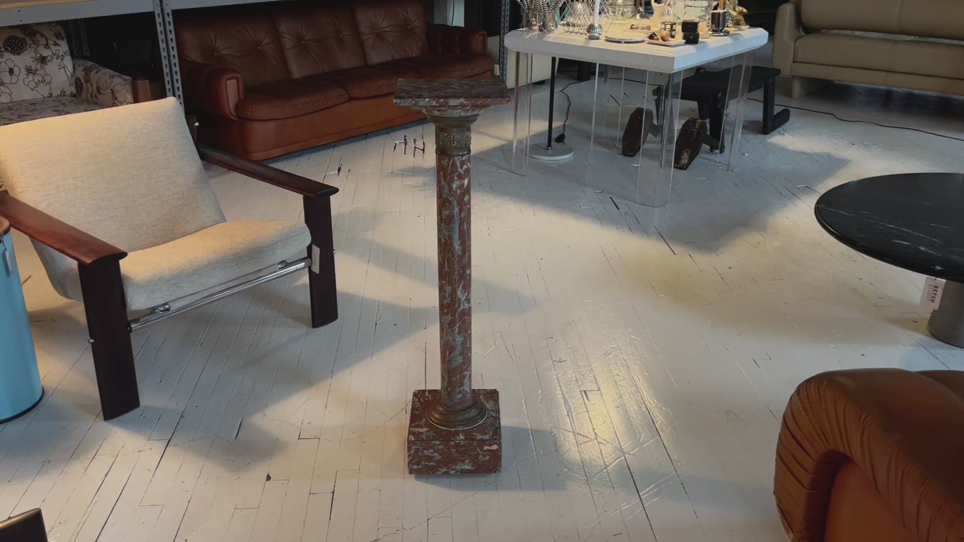 Rouge Marble Pedestal