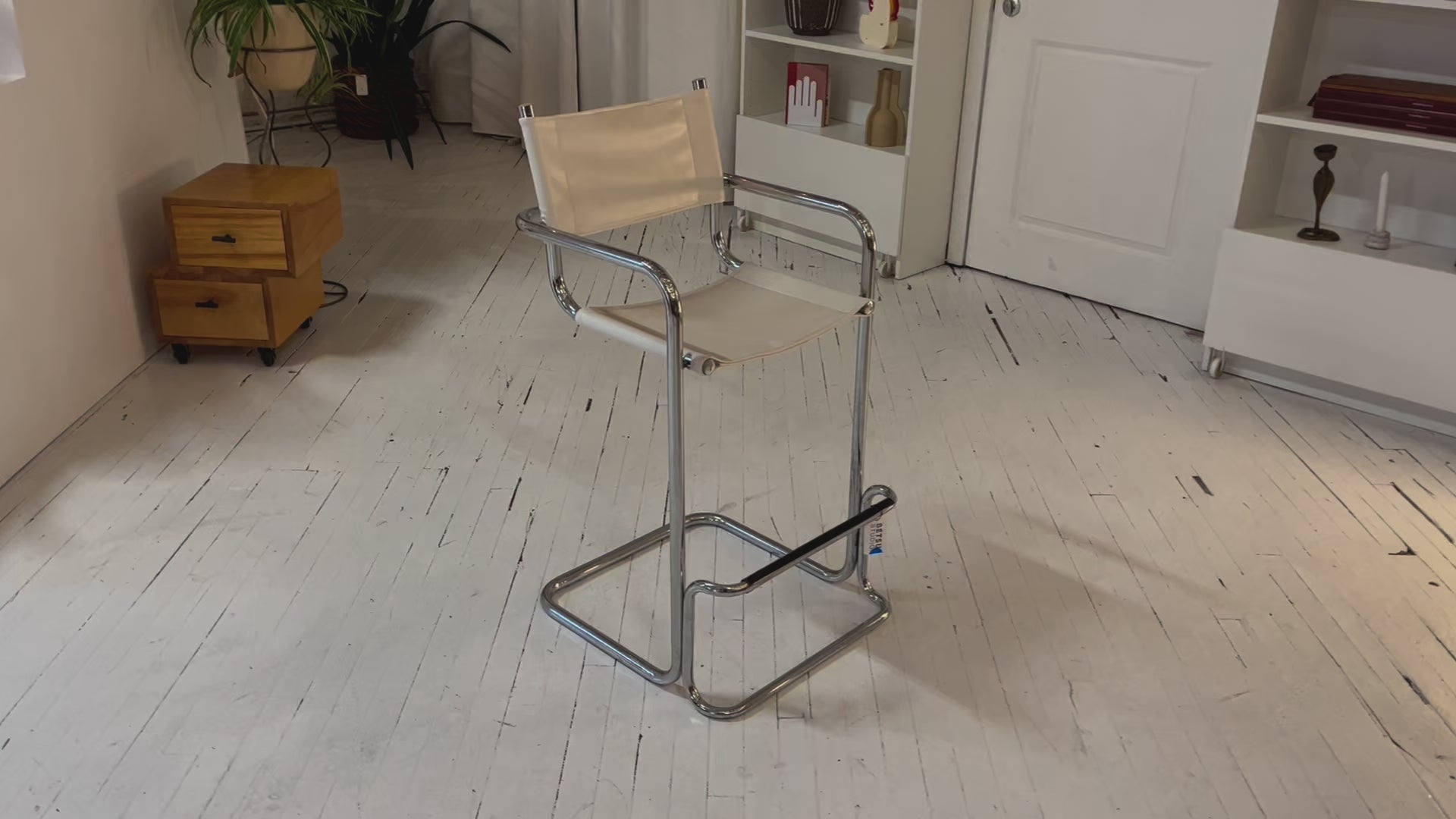 Mart Stam Style Tubular Cantilever Stool, 1970s