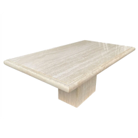 Travertine Pedestal Dining Table
