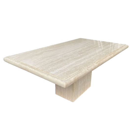 Travertine Pedestal Dining Table