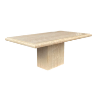Travertine Pedestal Dining Table