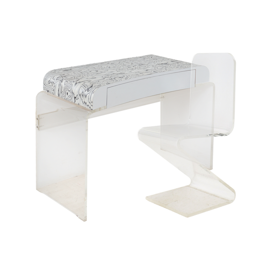 Wood Grain Vanity Set