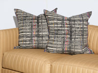 Black Velvet Patterned Pillow