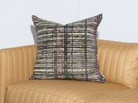 Black Velvet Patterned Pillow