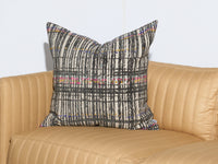 Black Velvet Patterned Pillow