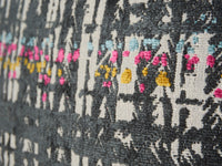 Black Velvet Patterned Pillow