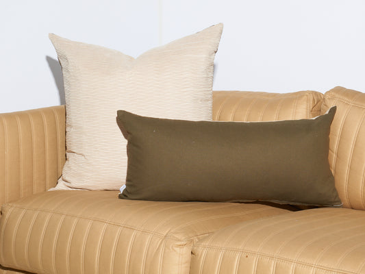 Suede & Olive Pillow