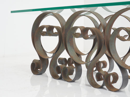 Spanish Wrought Iron Coffee Table, 1940s