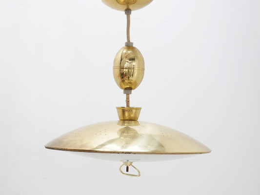 Italian Pierced Brass Pendant, 1960s