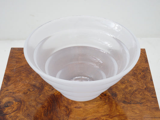 Frosted glass center bowl top view