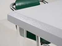 Lucite & Grasscloth Dining Table, 1980s