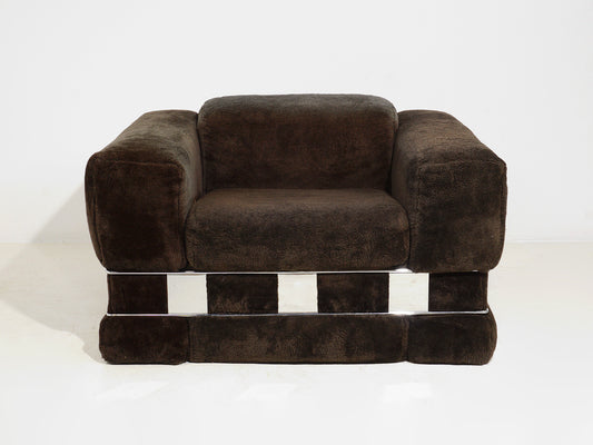 Chrome Caged Armchair by Adrian Pearsall, 1970s