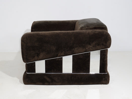 Chrome Caged Armchair by Adrian Pearsall, 1970s