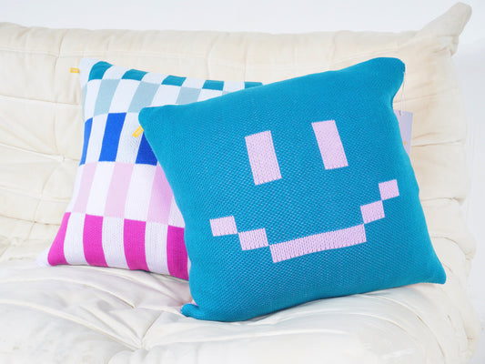Pixel Smile Pillow Cover