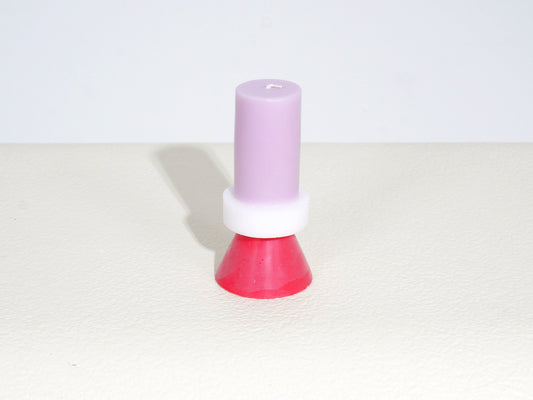 Tall Pink Stack Candle