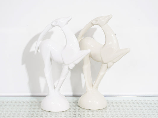 Slip Cast Ceramic Reindeer by Haeger, 1980s