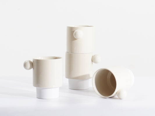 Pair of Ceramic Stacking Mugs